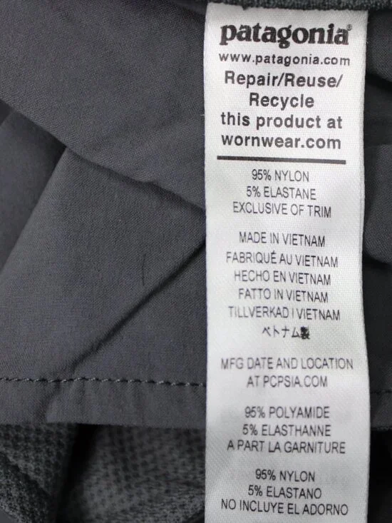 Patagonia Quandary Pants Mens 34x32 Gray Cargo Pocket Drawstring Nylon Stretch - Picture 12 of 14